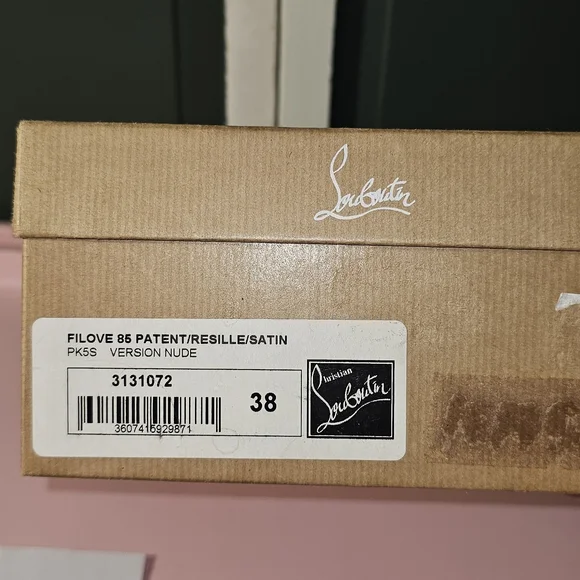 Christian Louboutin Tan Stiletto Heels with Bow Detail - Picture 8 of 9